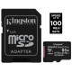 Kingston Micro SD Canvas Select Plus 64GB 100MB/s + Adapter geheugenkaart